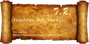 Teschler Róbert névjegykártya