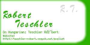 robert teschler business card